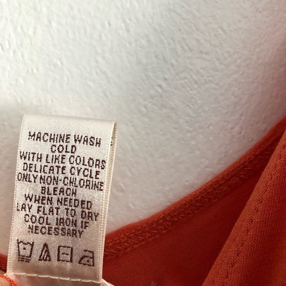 Max Studio Specialty Product Orange Womens MIDI Dress Size L Flowy Summer V neck - Picture 3 of 6